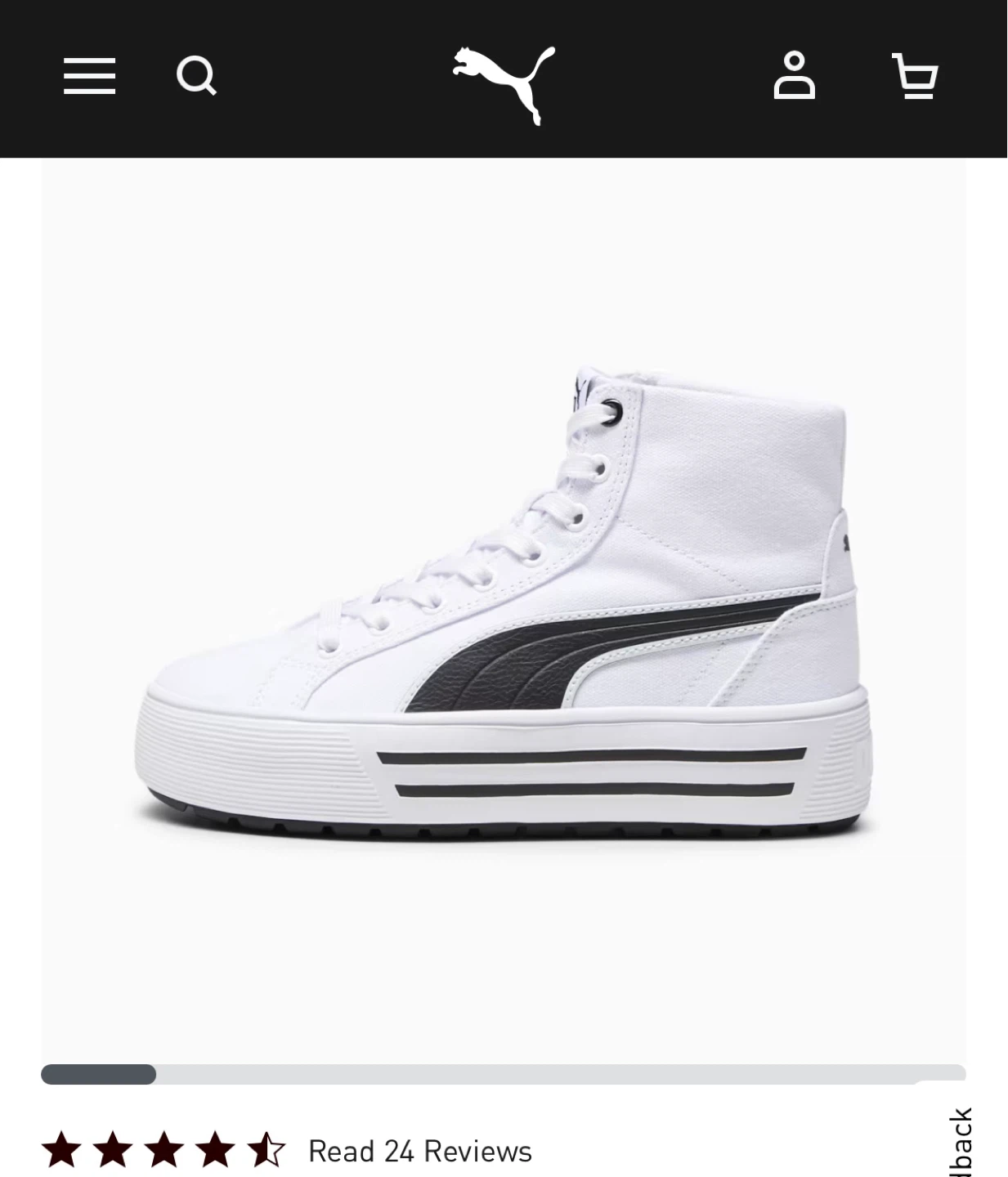 Puma White High Top Sneakers Brand New