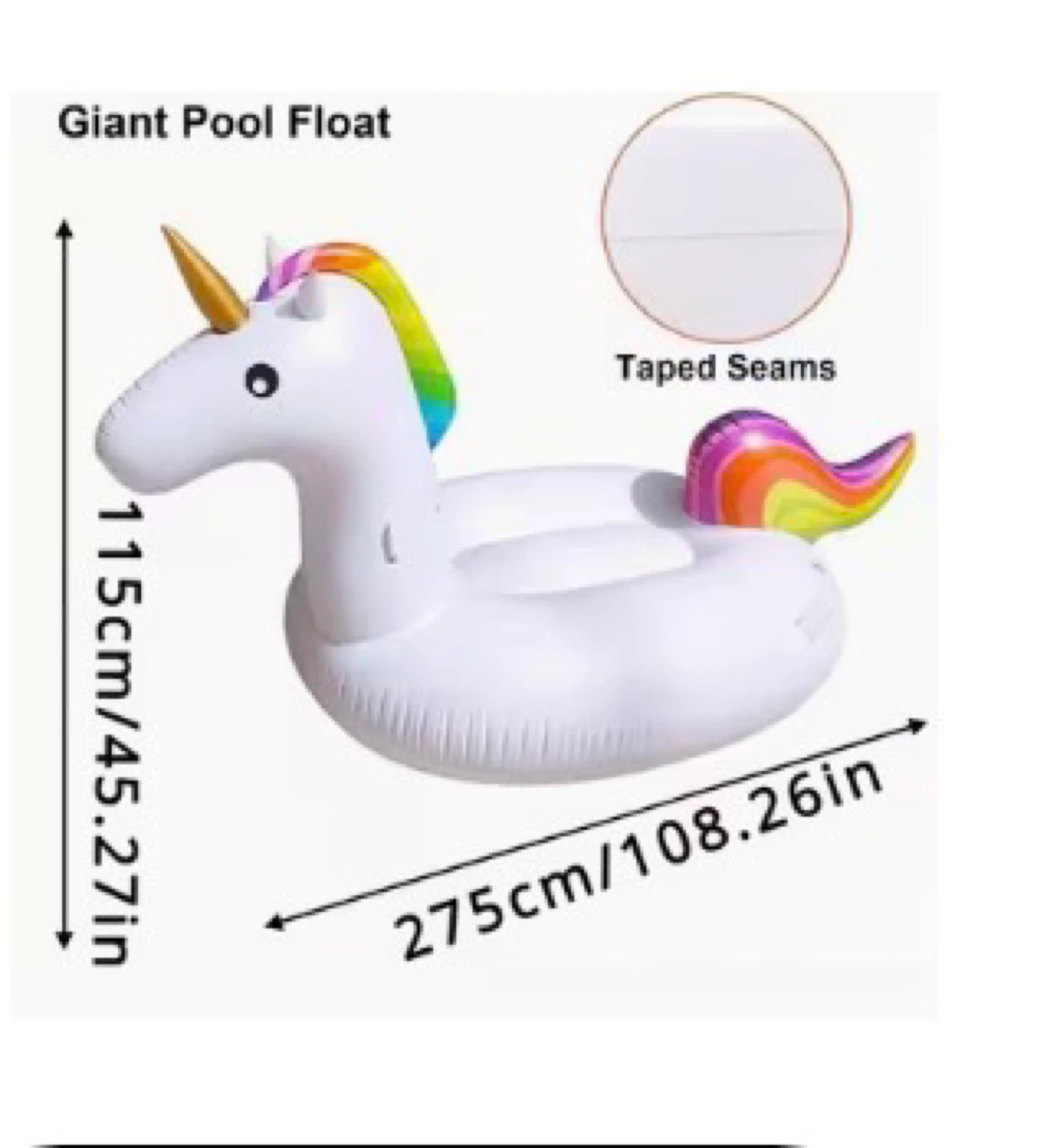 Giant Inflatable Unicorn Pool Float