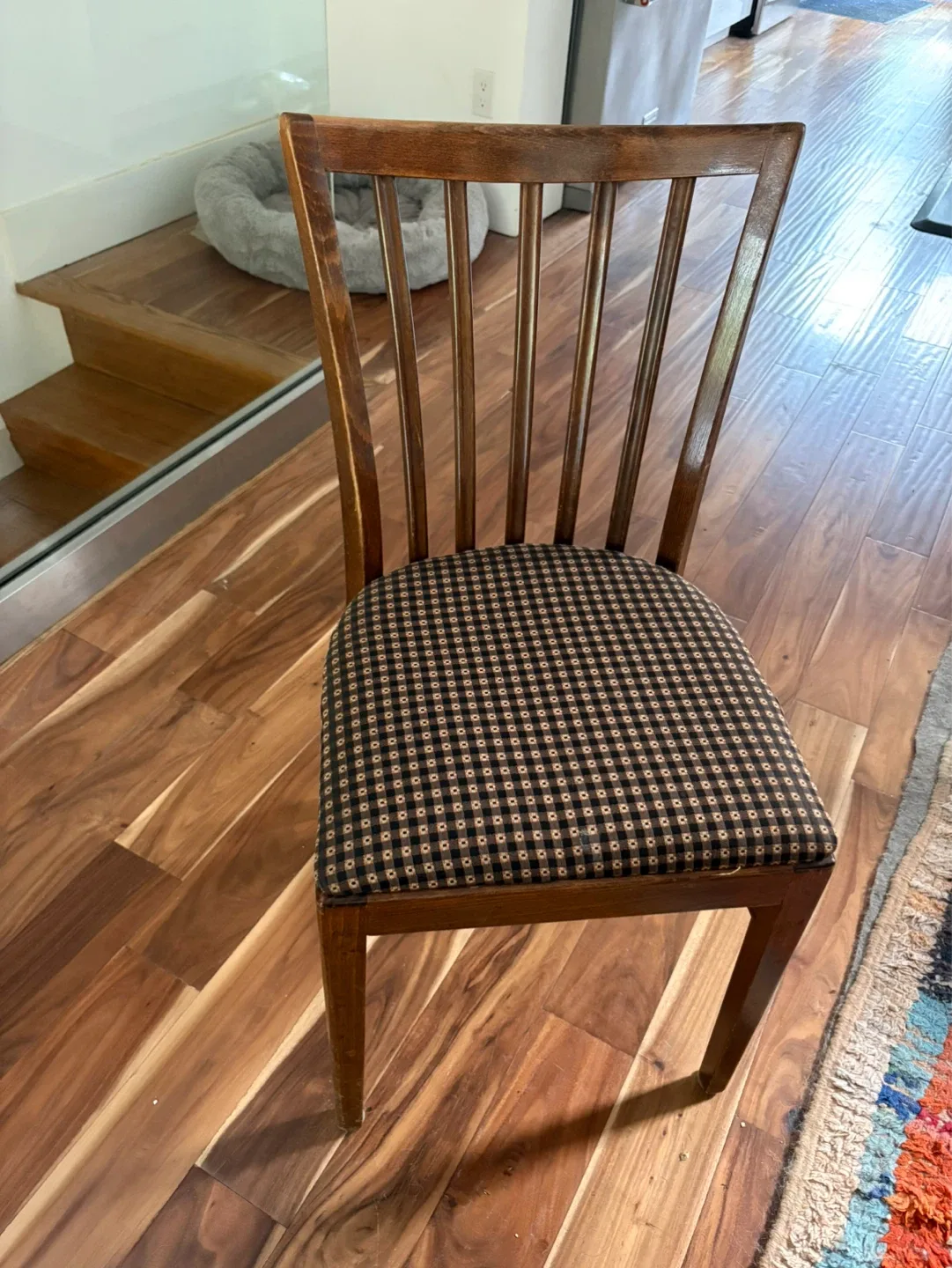 4 comfortable wood dining room chairs
