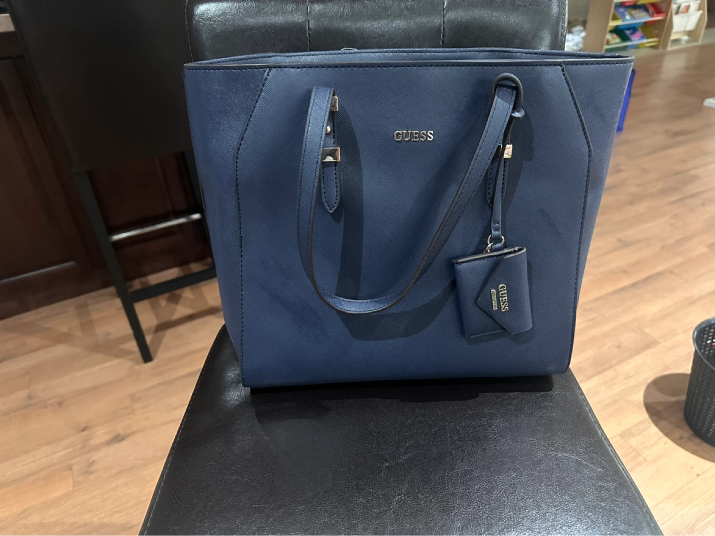 Navy Blue Guess Tote Bag