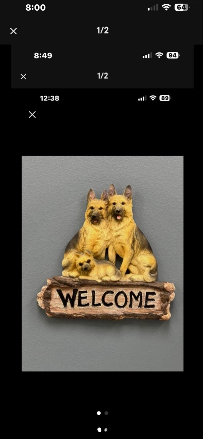 Dog Family "Welcome" Wall Decor