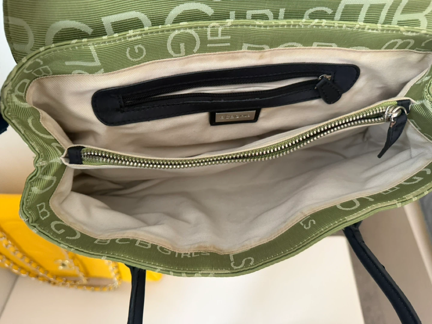 BCBGirls Green Monogram Satchel Handbag - photo 3
