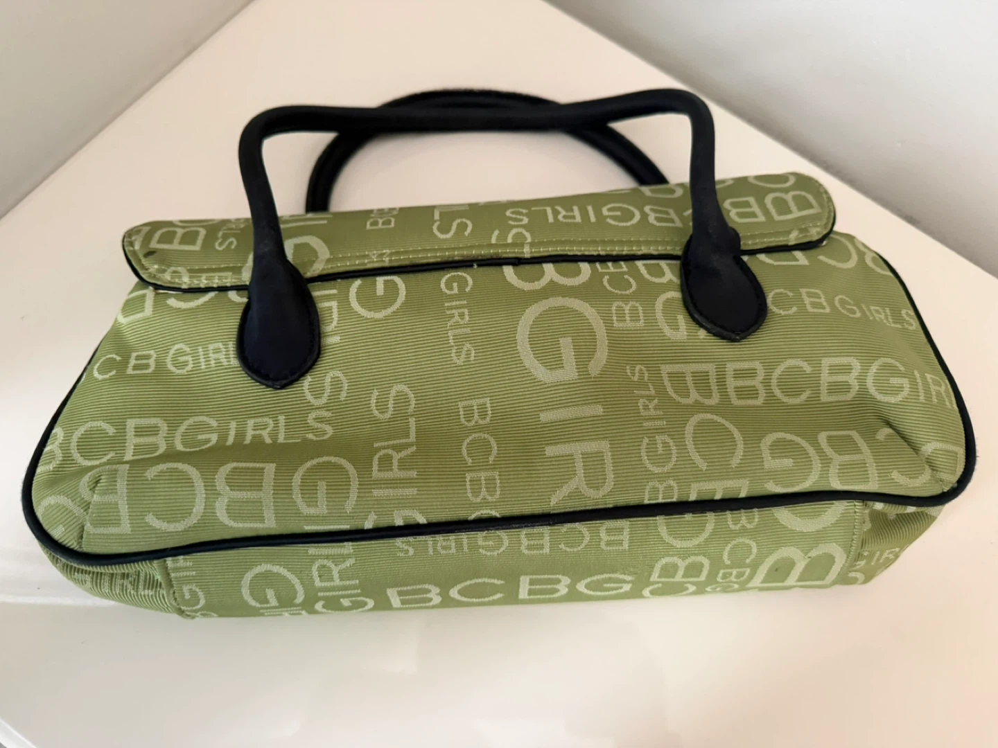 BCBGirls Green Monogram Satchel Handbag - photo 2