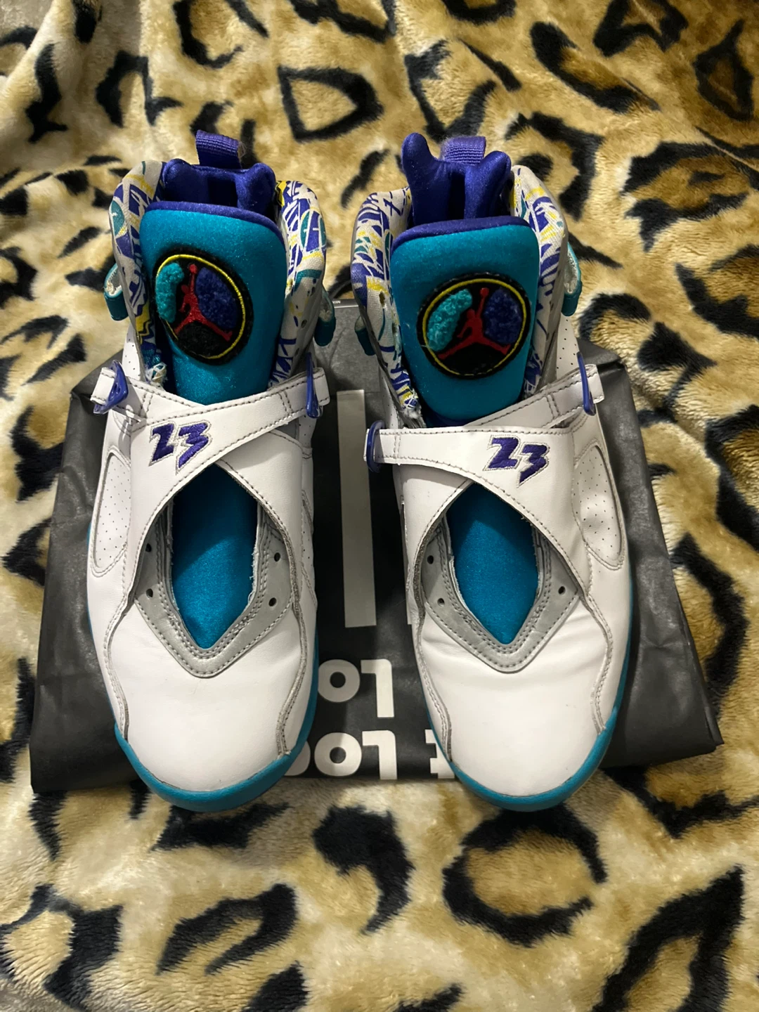 Air Jordan 8 Retro White Aqua Men's Size 9