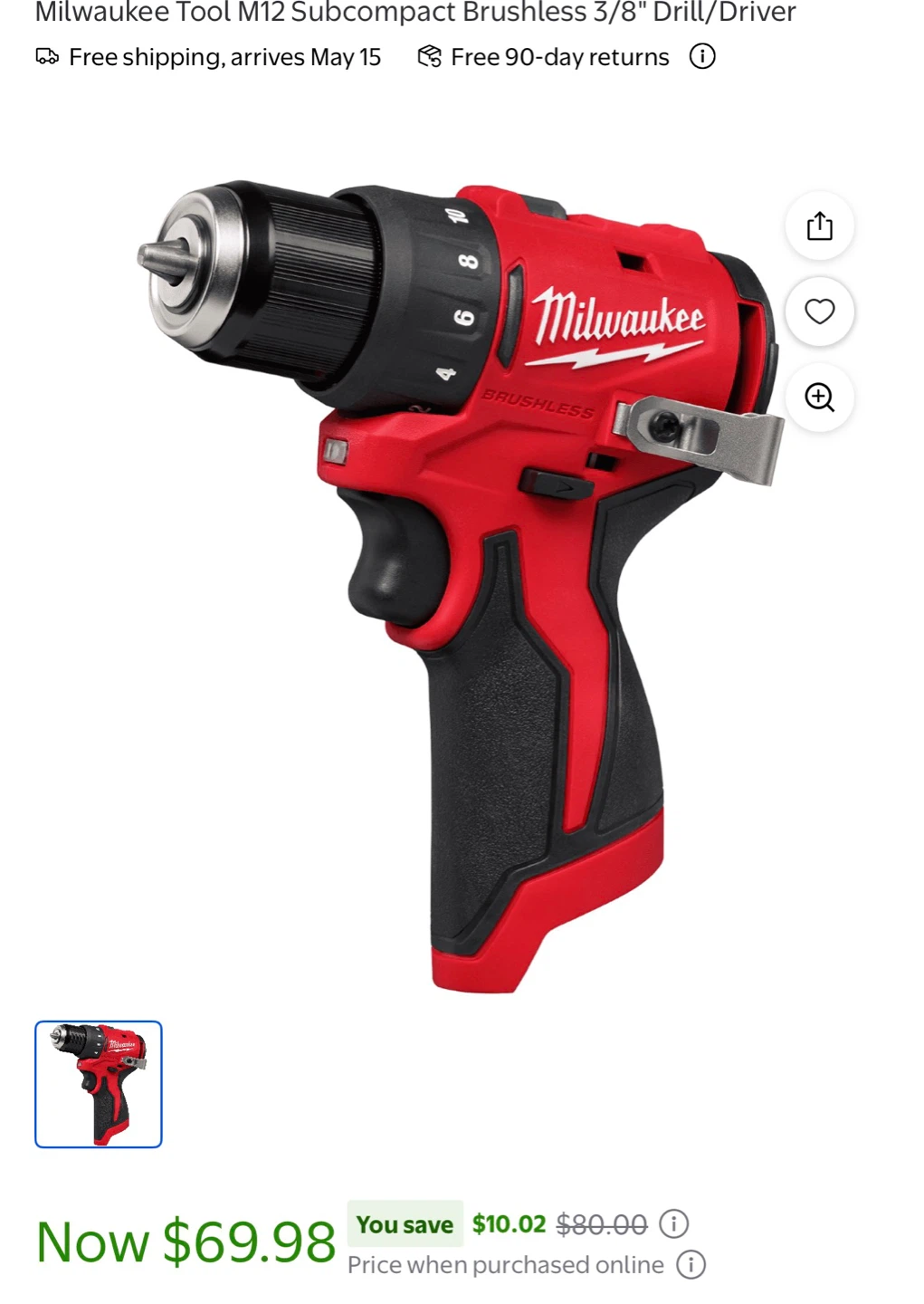 Milwaukee M12 Cordless Drill/Driver - photo 3