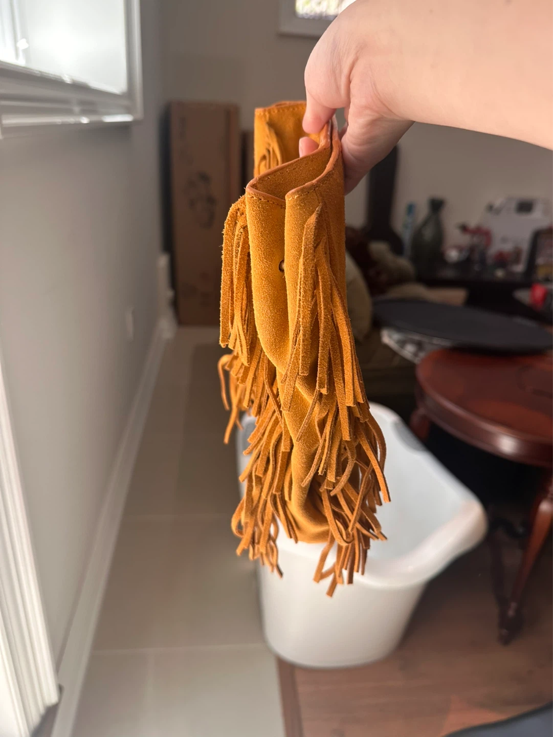 Maje Suede Fringe Handbag - photo 4