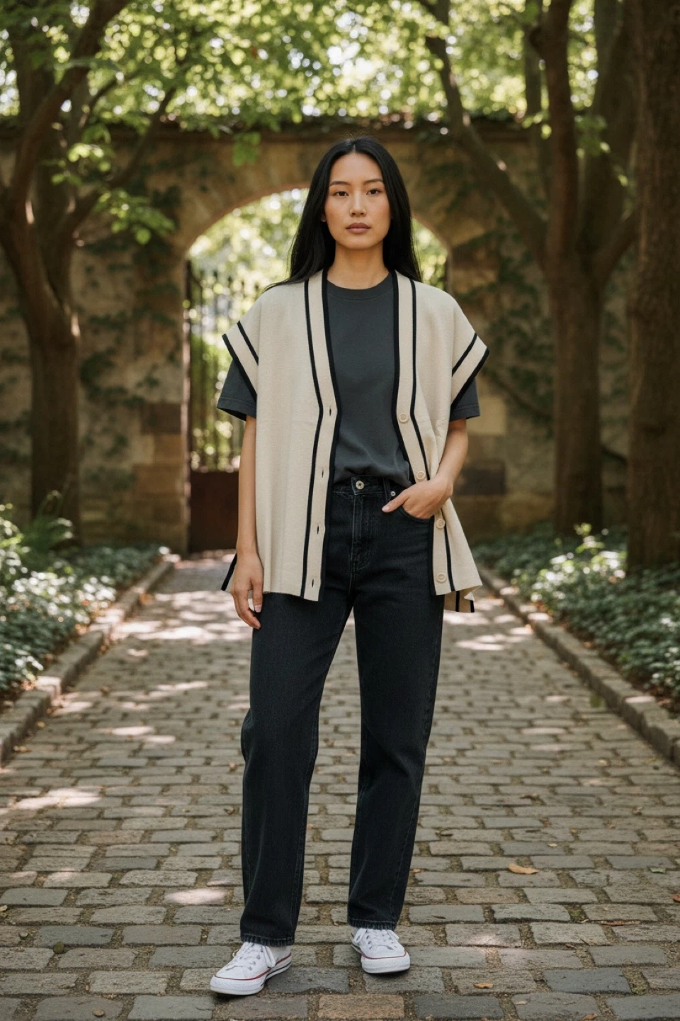 ARIA Sleeveless V-Neck Cardigan Vest - photo 3