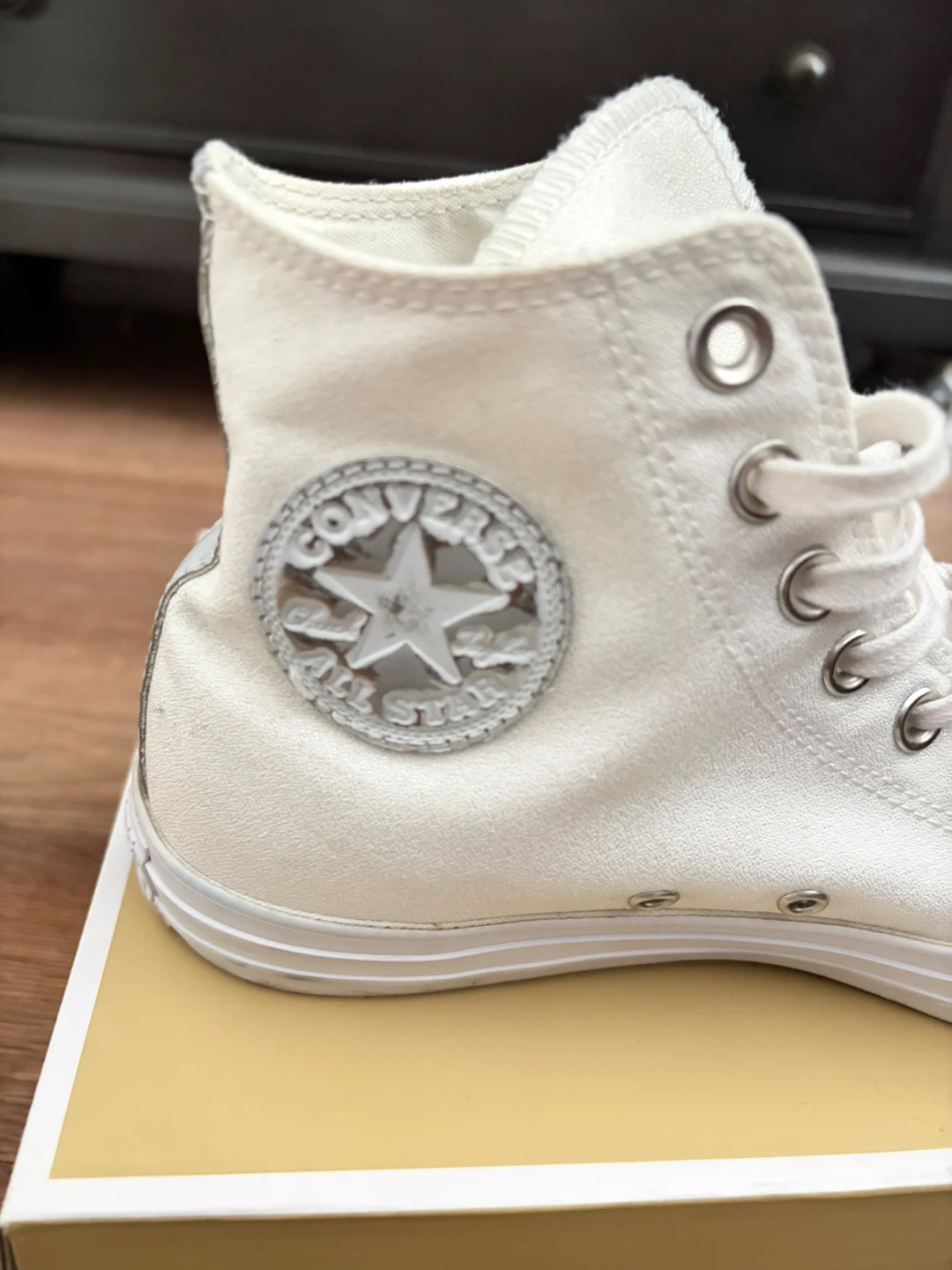 Converse All-Star High Top Sneakers White Silver - photo 3