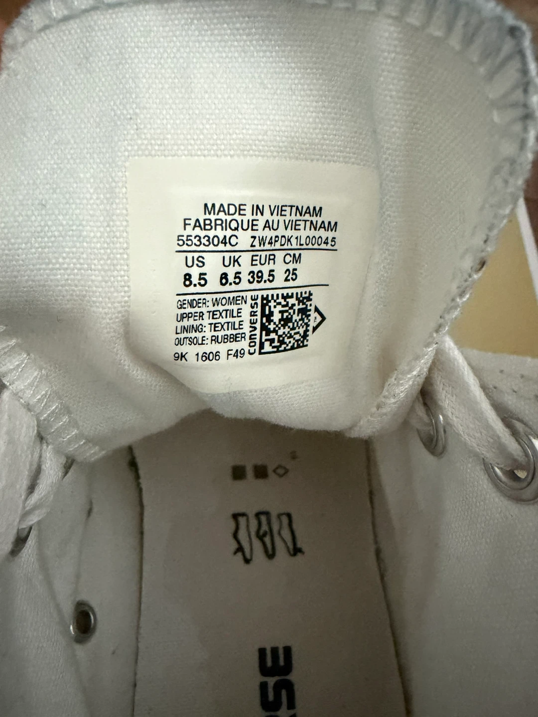 Converse All-Star High Top Sneakers White Silver - photo 5