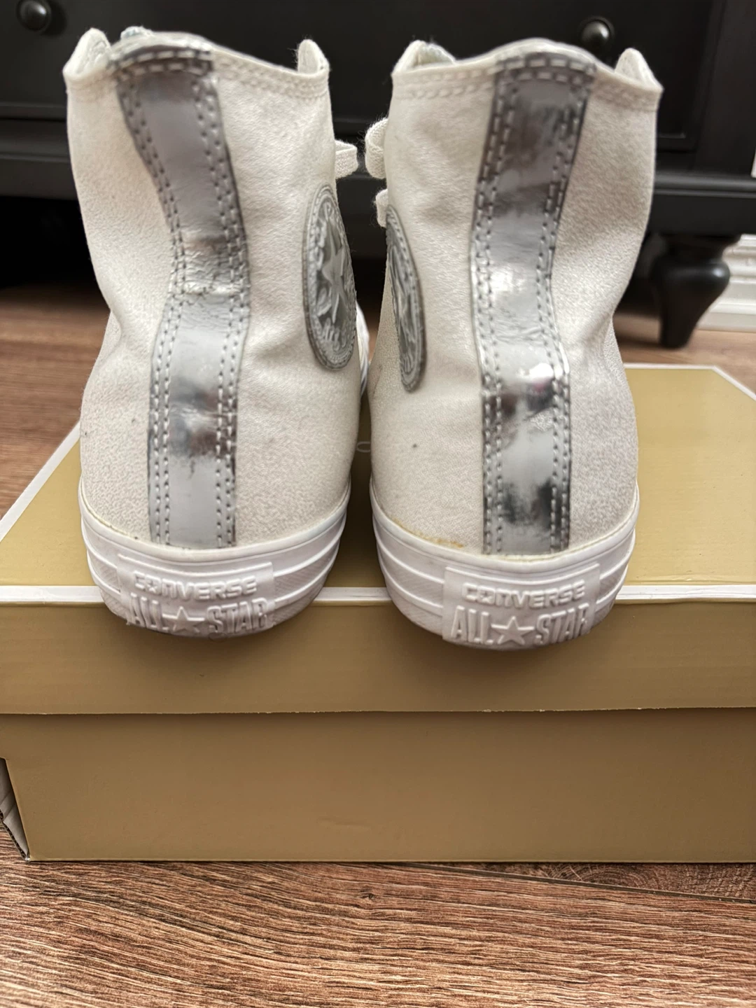 Converse All-Star High Top Sneakers White Silver - photo 4