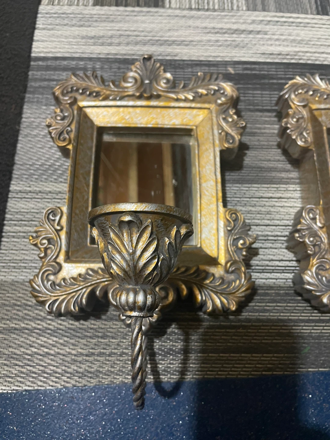 Vintage Style Mirrored Candlestick Holders (Set of 2) - photo 3