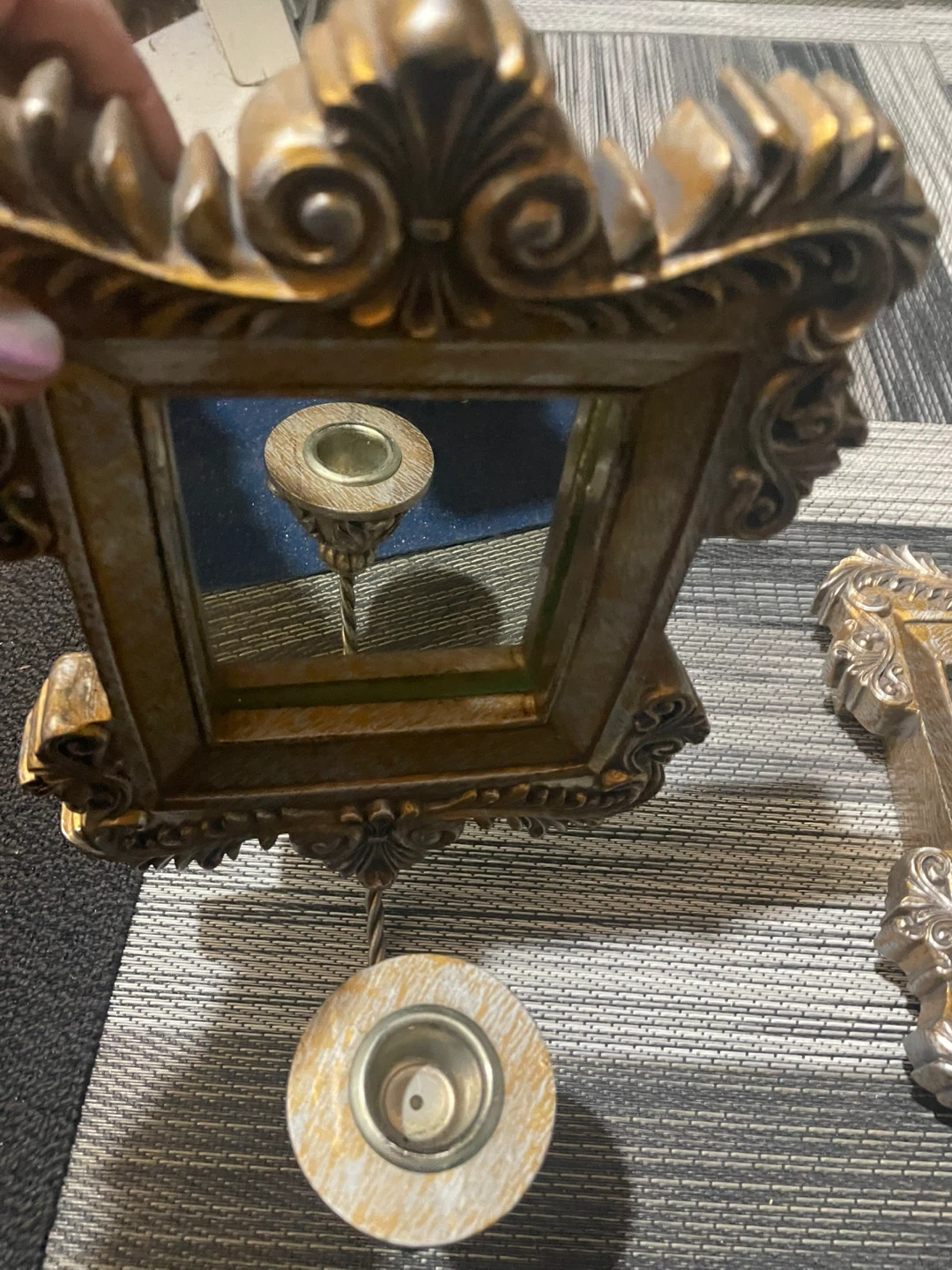 Vintage Style Mirrored Candlestick Holders (Set of 2) - photo 5
