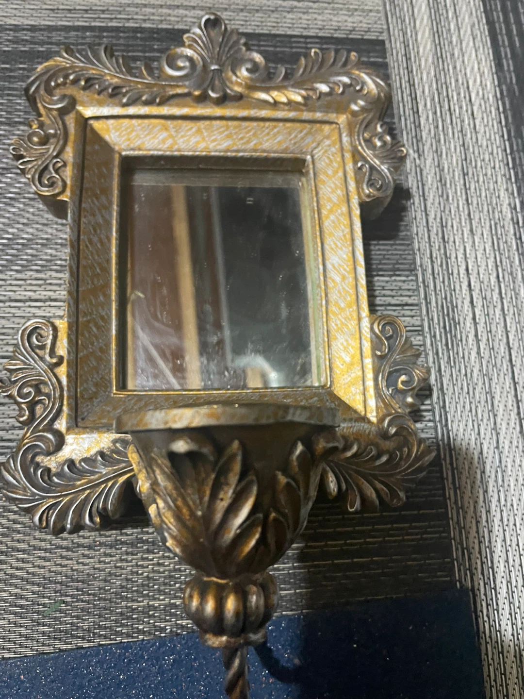 Vintage Style Mirrored Candlestick Holders (Set of 2)