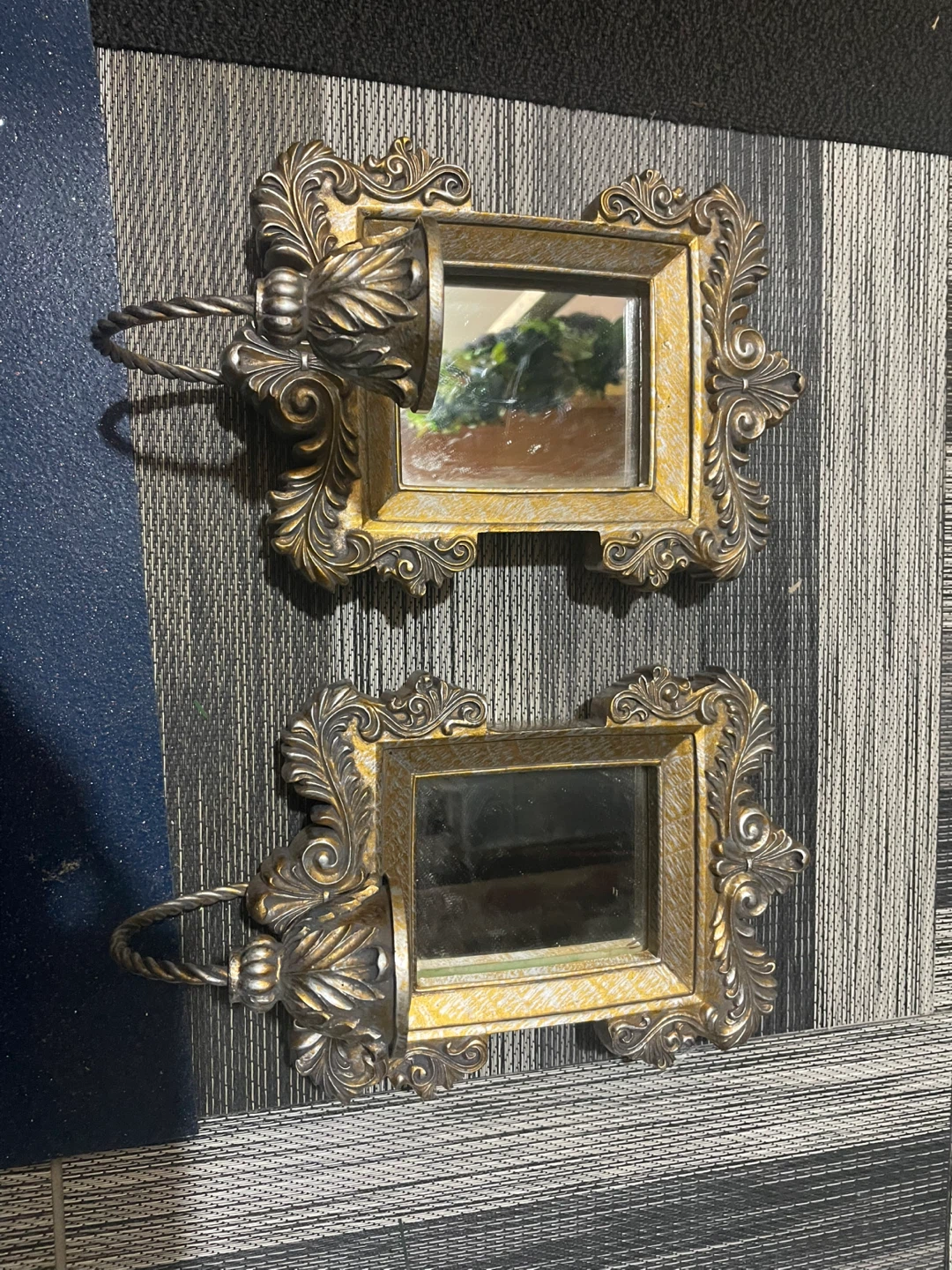 Vintage Style Mirrored Candlestick Holders (Set of 2) - photo 2
