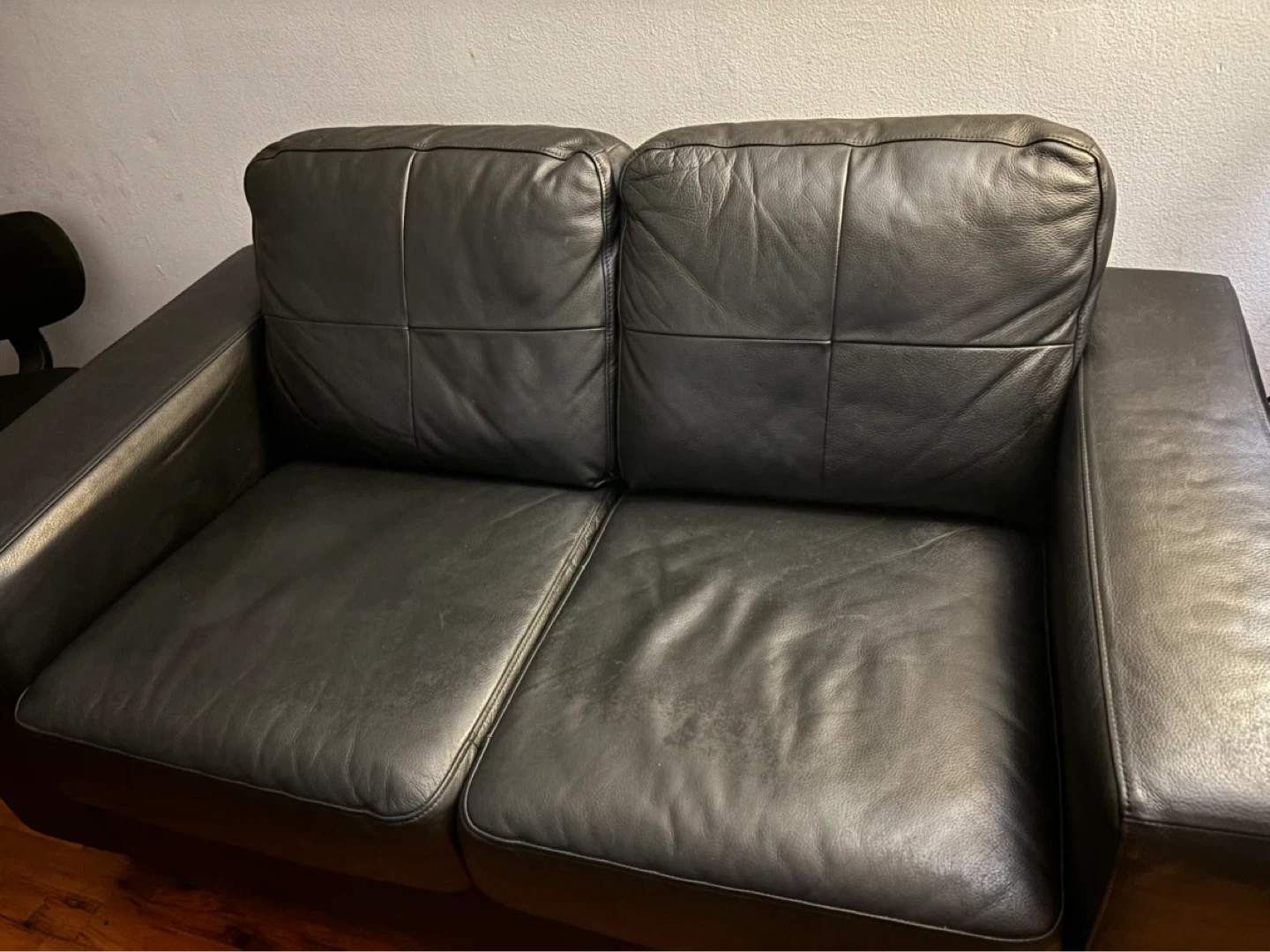 Black Leather Sofa