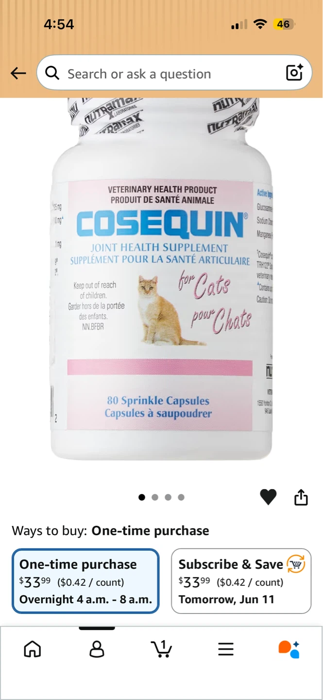 Nutramax Cosequin for Cats Joint Health Supplement - 80