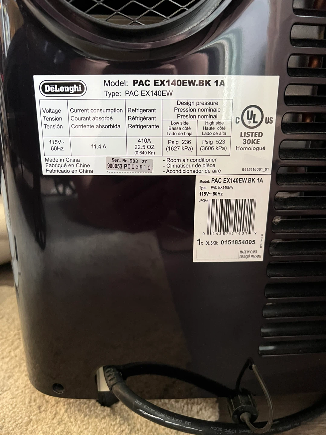 As new Delonghi 14,000btu with remote and accessories. - photo 5