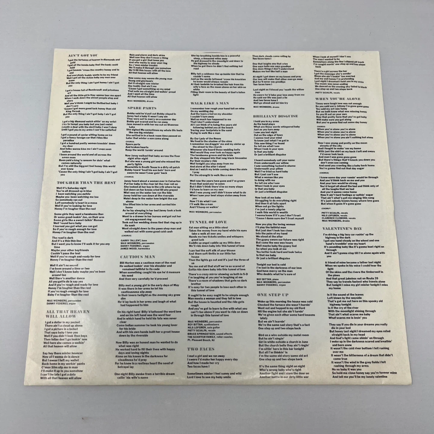 Bruce Springsteen Tunnel of Love Vinyl Record - photo 4