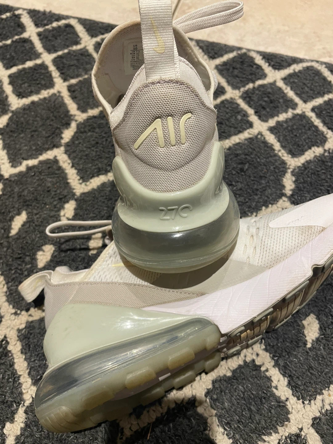 Nike Air Max 270 White Running Shoes - photo 5