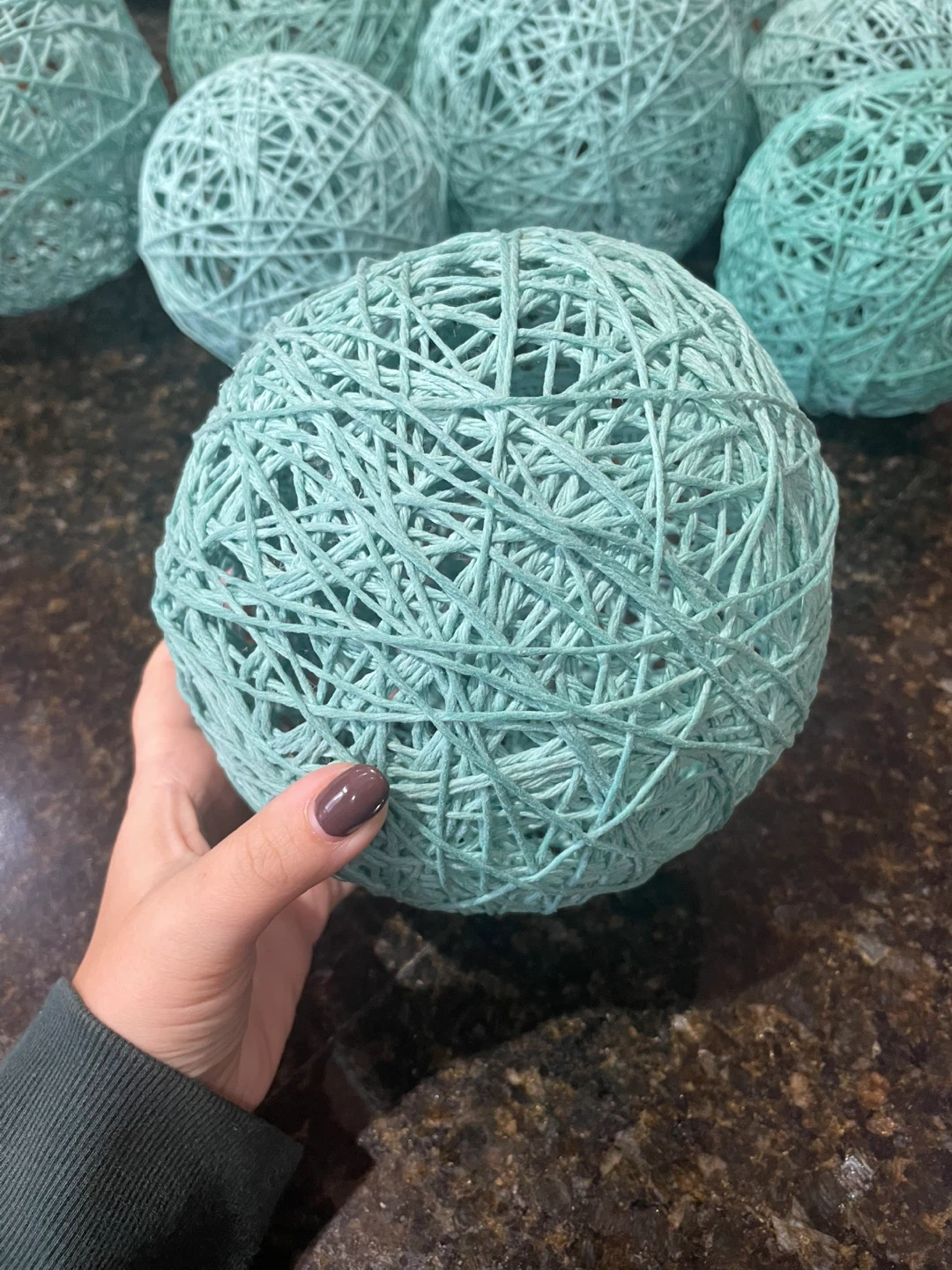 Teal Decorative String Balls - Set of 8 - photo 2
