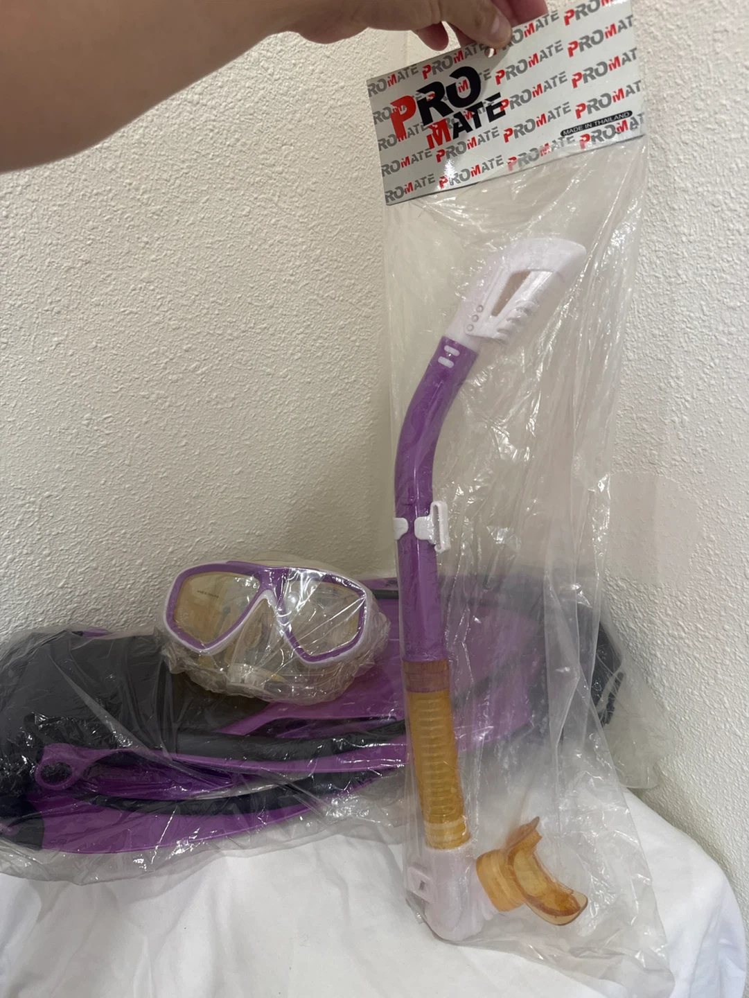 Promate Purple Snorkel Set with Fins, Mask & Snorkel - photo 3