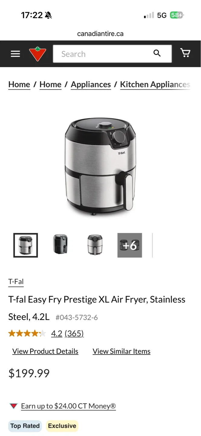 T-fal Easy Fry Prestige XL Air Fryer, Stainless Steel, 4.2L - photo 3