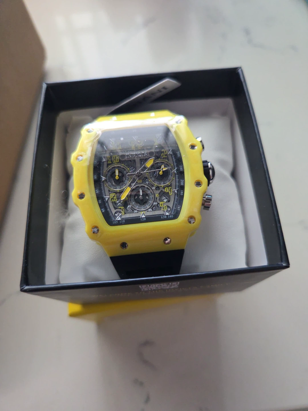 Invicta Yellow Chronograph Watch