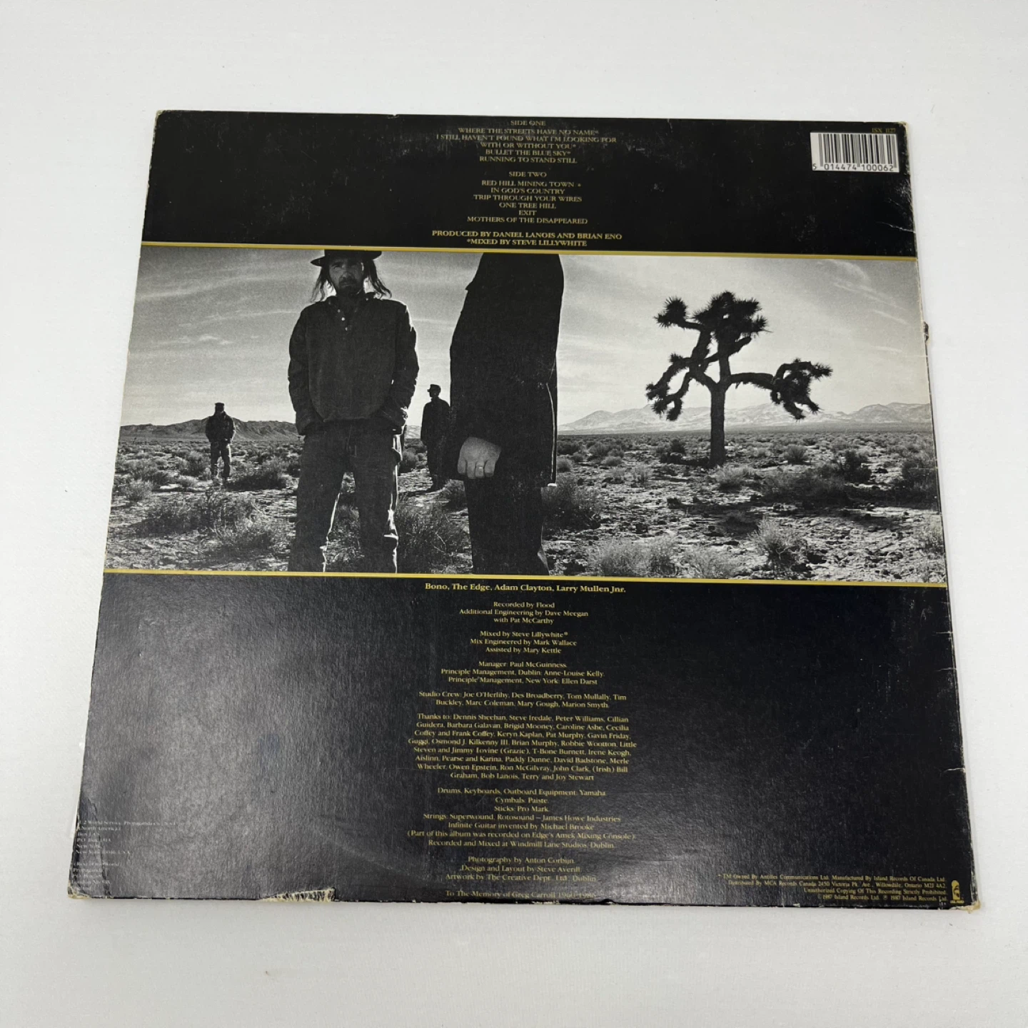 U2 The Joshua Tree Vinyl Record - photo 3