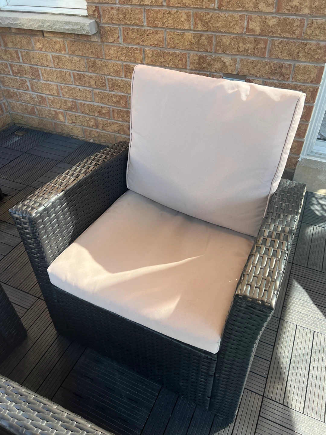 Wicker Outdoor Armchair with Cushions - photo 5