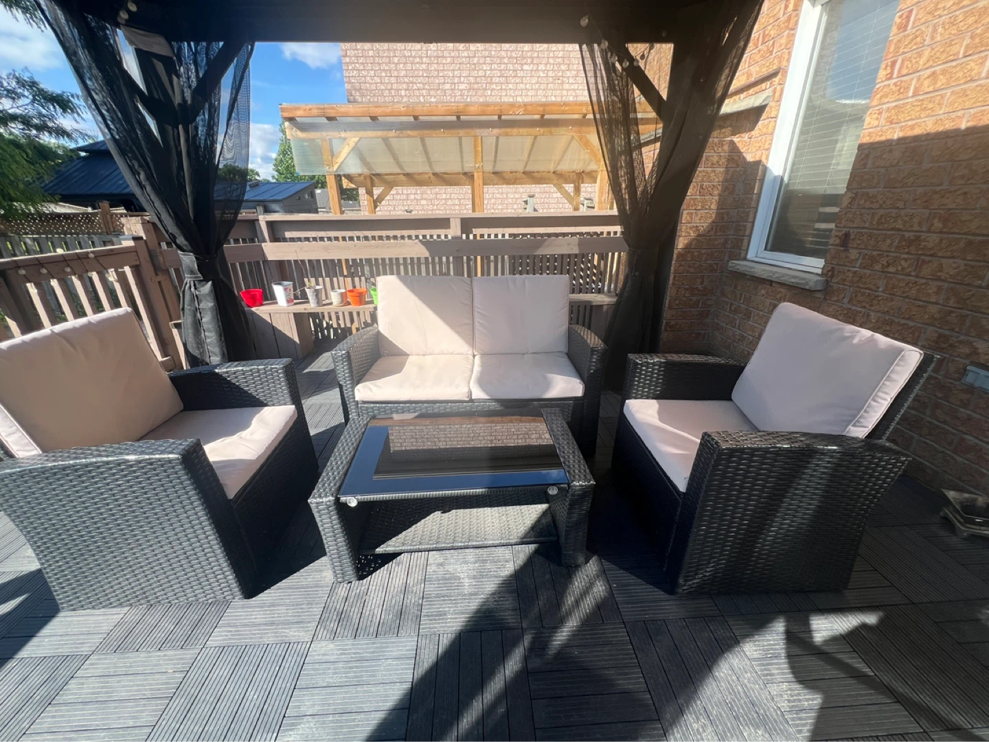 Wicker Outdoor Armchair with Cushions - photo 2