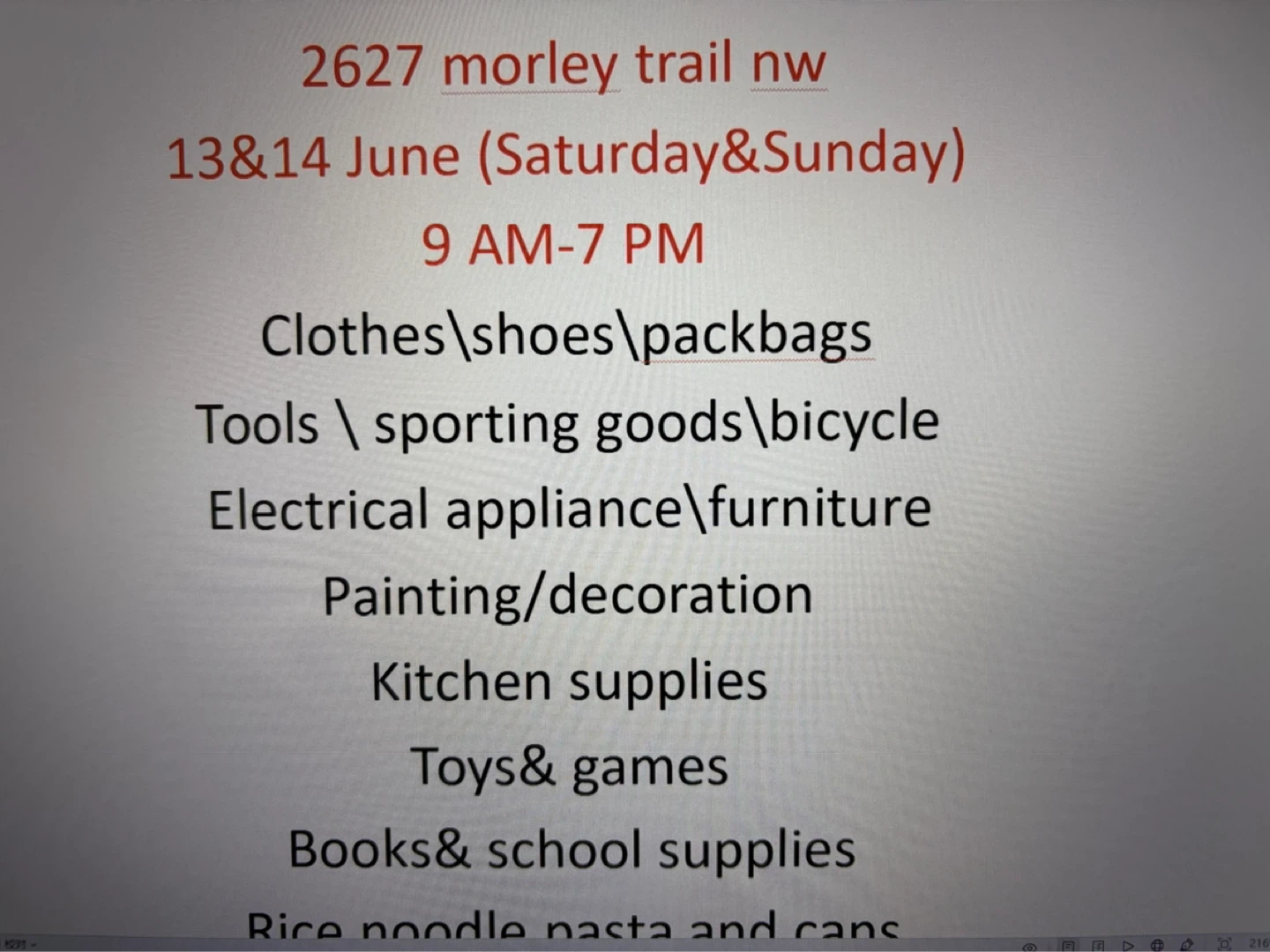 Moving sale (lots of items)
