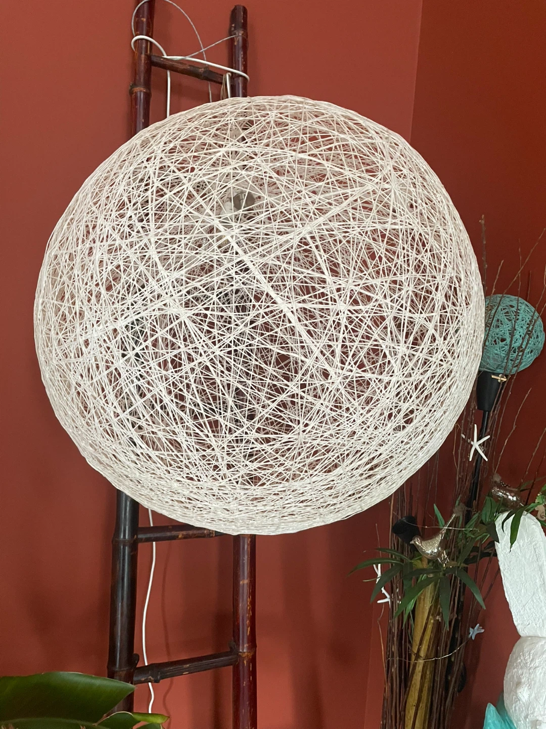 White String Ball Pendant Light Fixture - photo 4