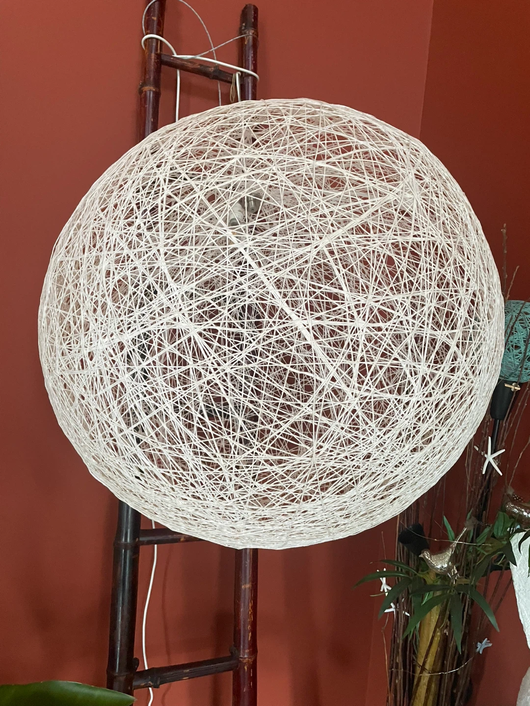 White String Ball Pendant Light Fixture - photo 3