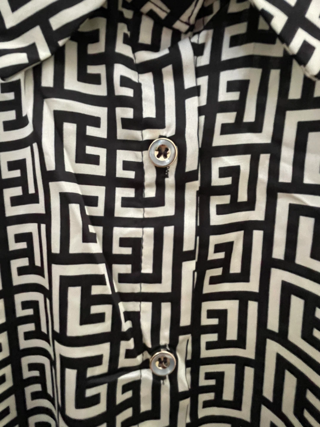 F Print Button-Up Shirt - photo 2