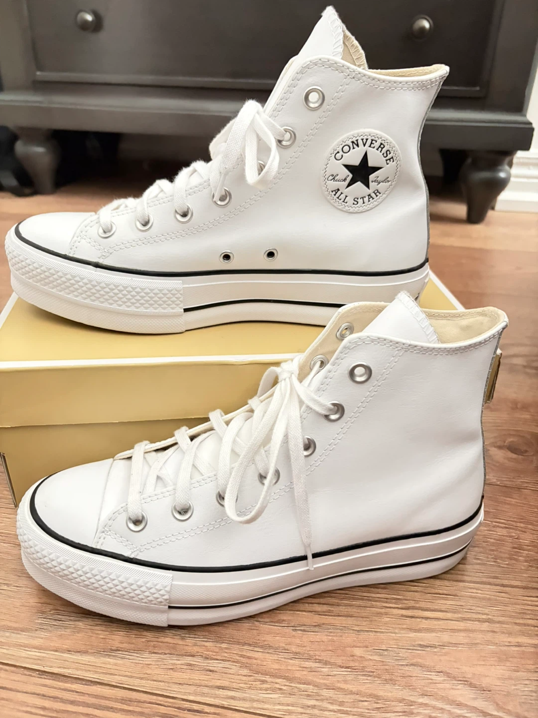Converse All Star High Top Leather Sneakers White