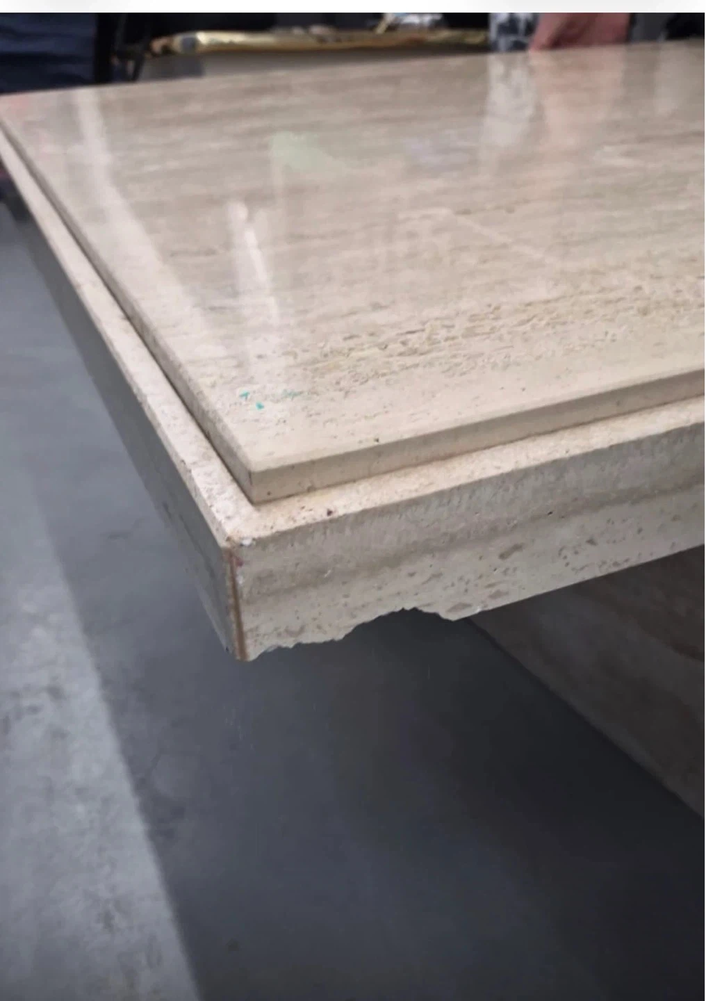 Travertine Console Table - photo 3