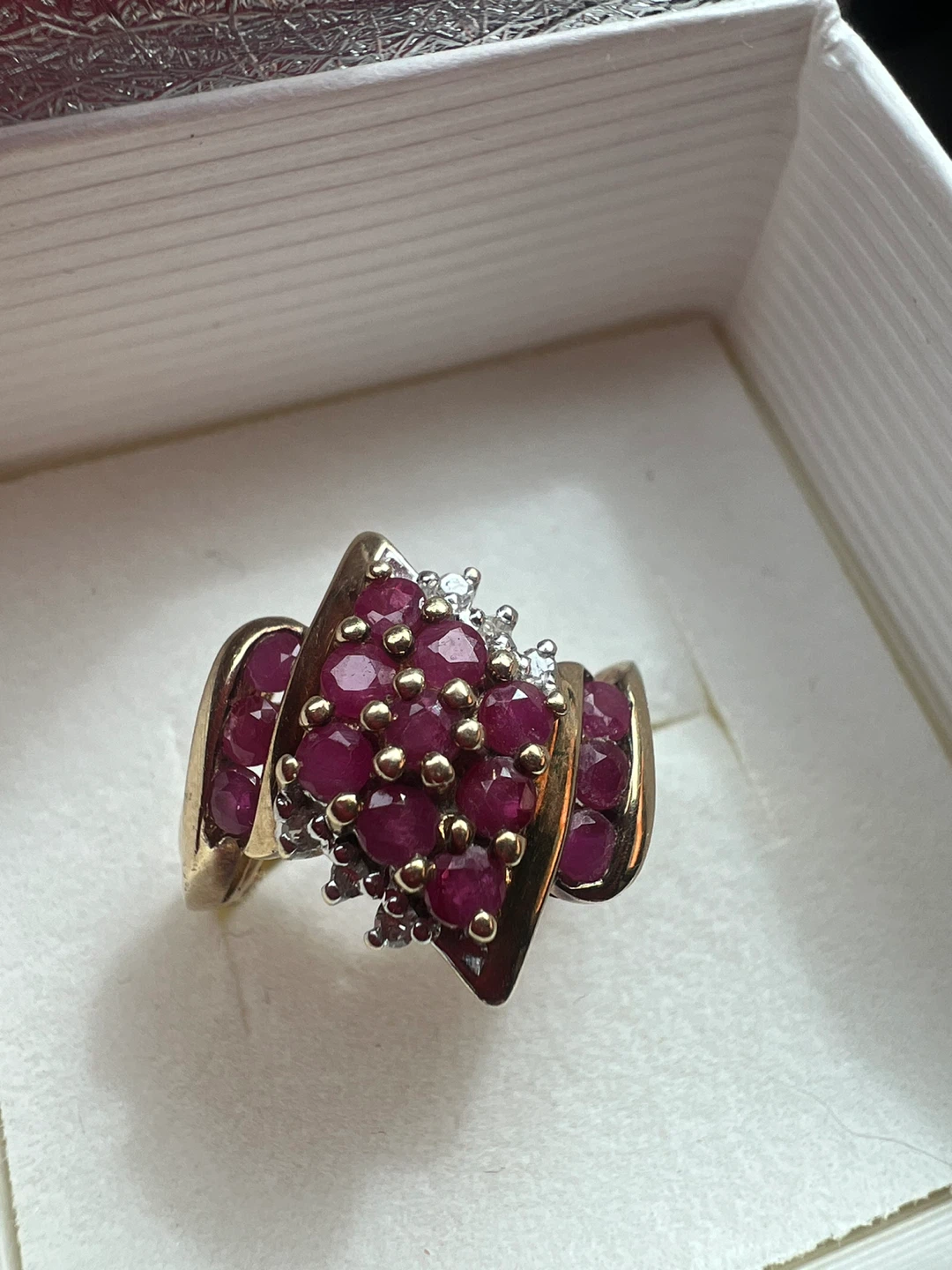 10K Gold Ruby and Diamond Ring