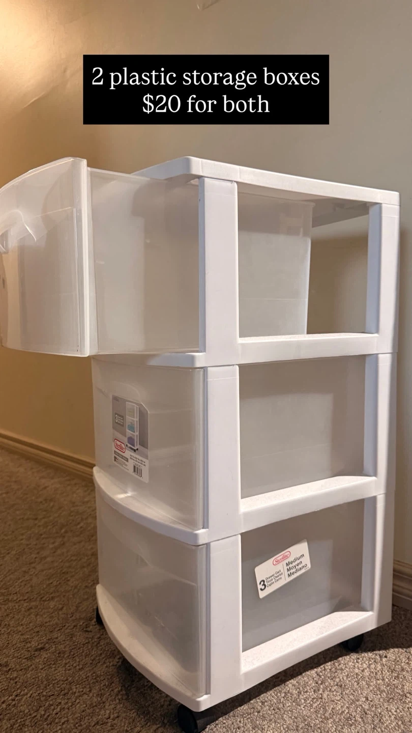 3-Drawer Medium Storage Cart White