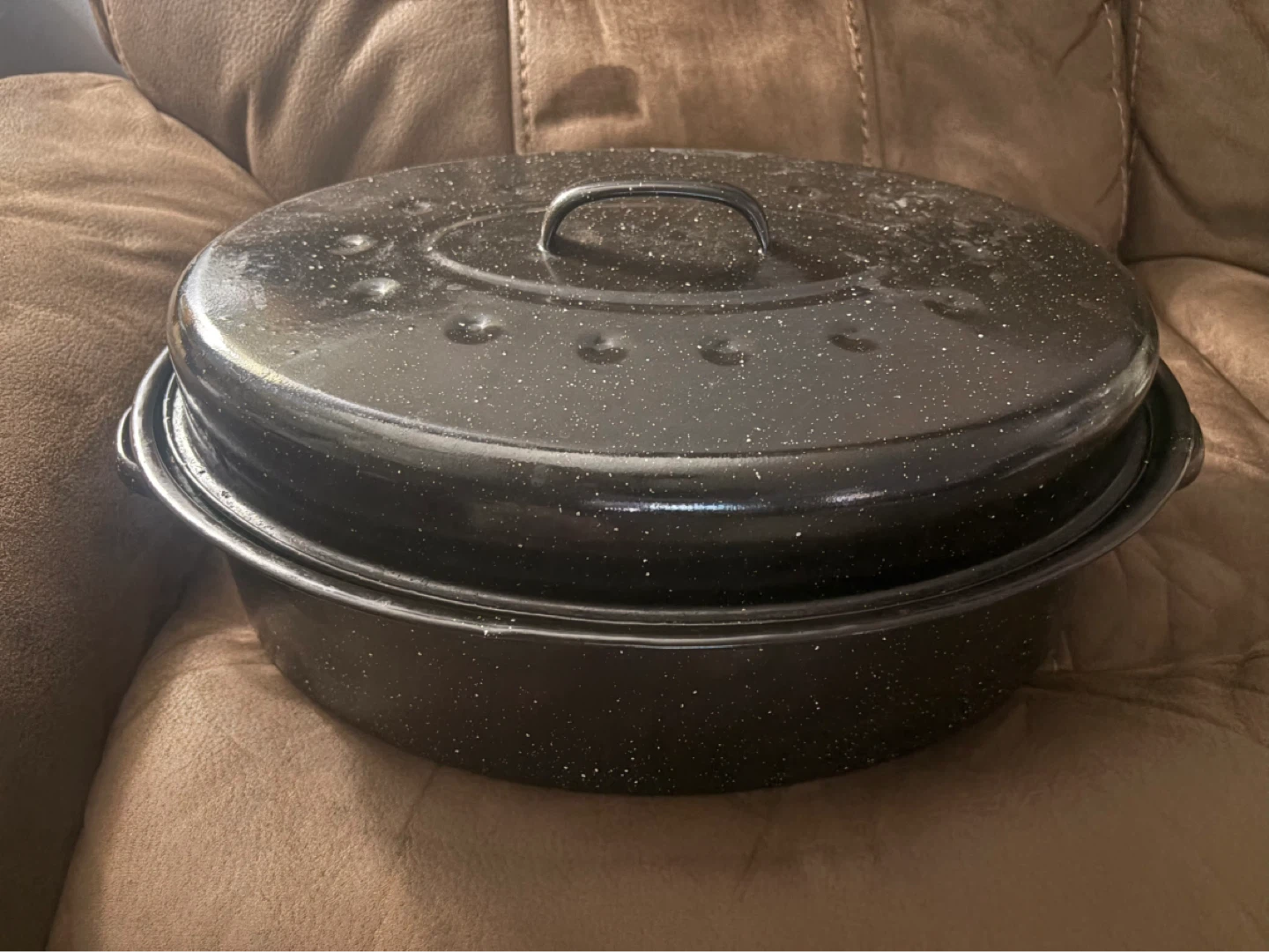 Black Roasting Pan with Lid