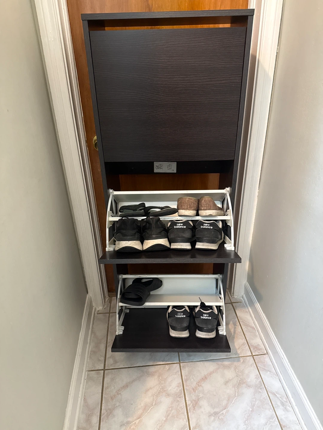 Dark Wood Shoe Cabinet - photo 5
