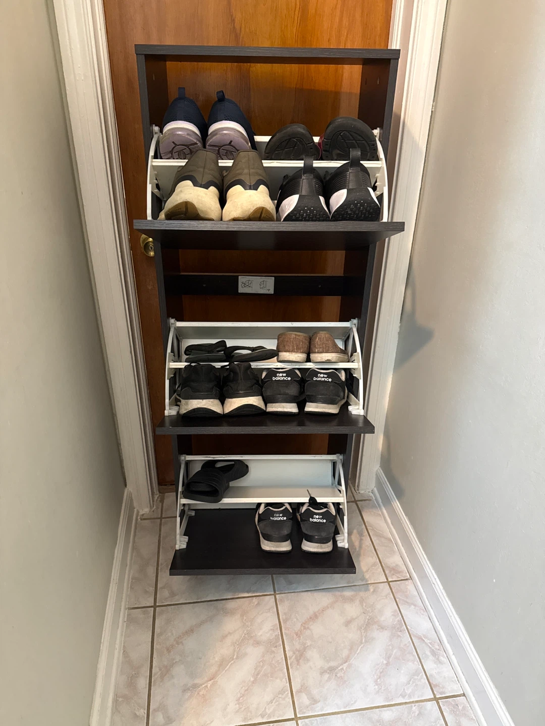 Dark Wood Shoe Cabinet - photo 4