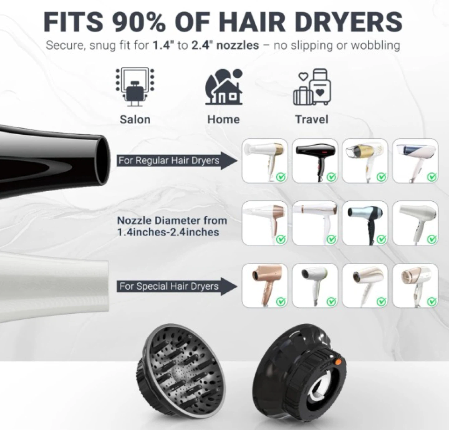 *SEALED* Universal Hair Diffuser - photo 2