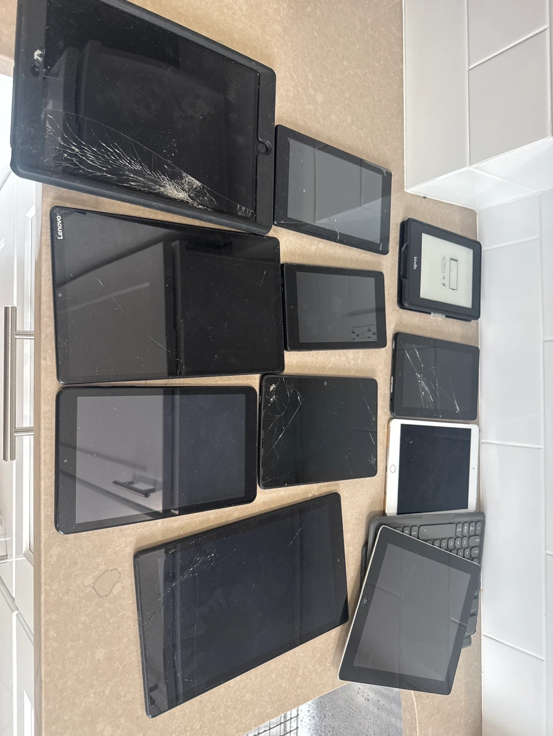 sold for parts only. Lot of 8 Tablets and E-reader