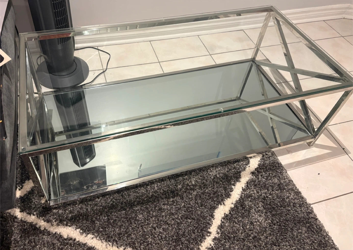 Glass and Chrome Coffee Table  modern look - photo 2