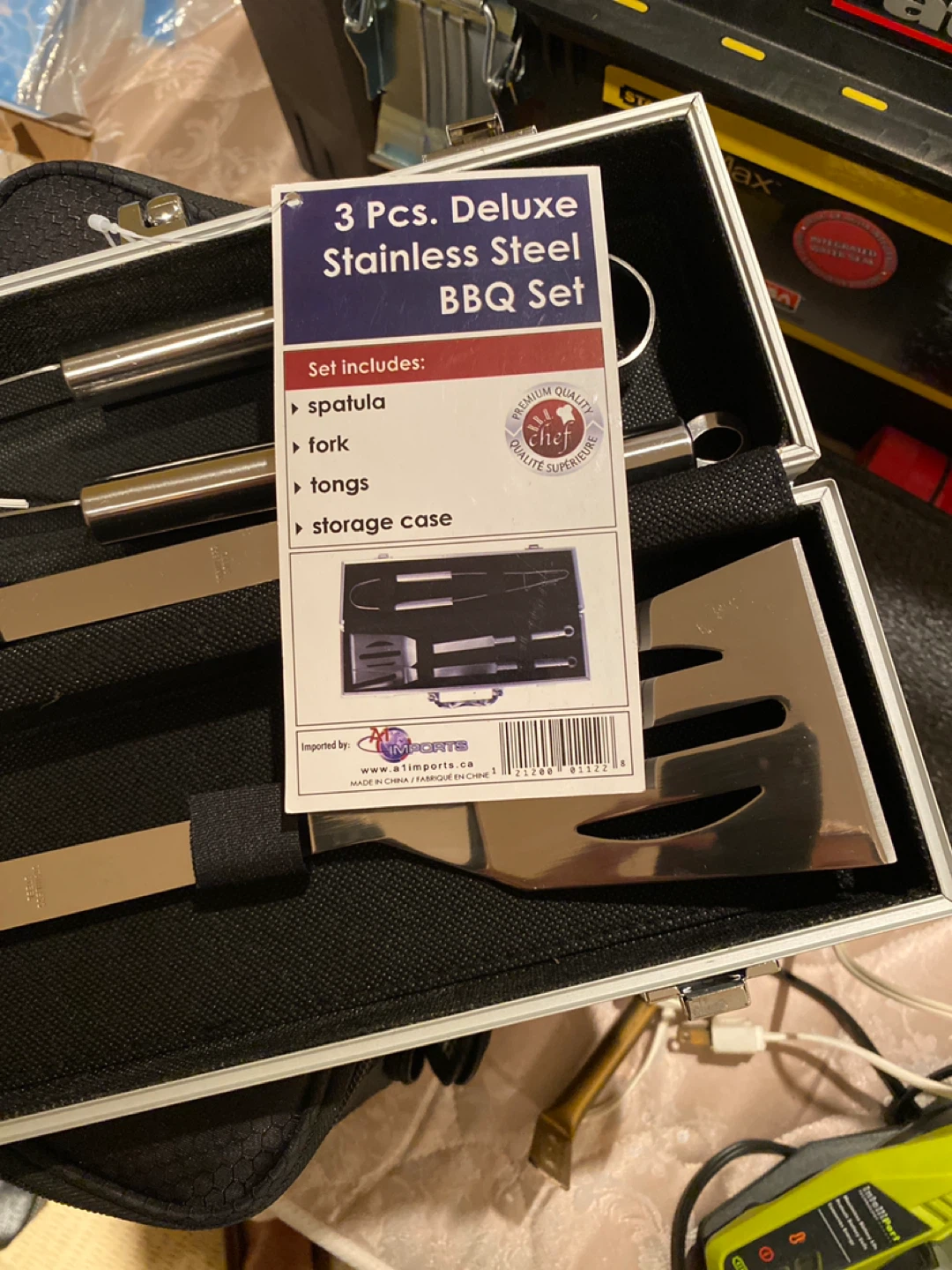 3 Pcs. Deluxe Stainless Steel BBQ Set - photo 2