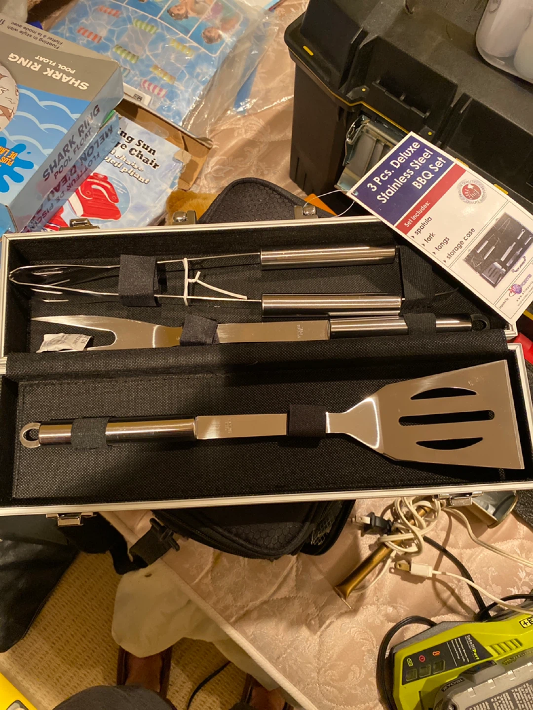 3 Pcs. Deluxe Stainless Steel BBQ Set