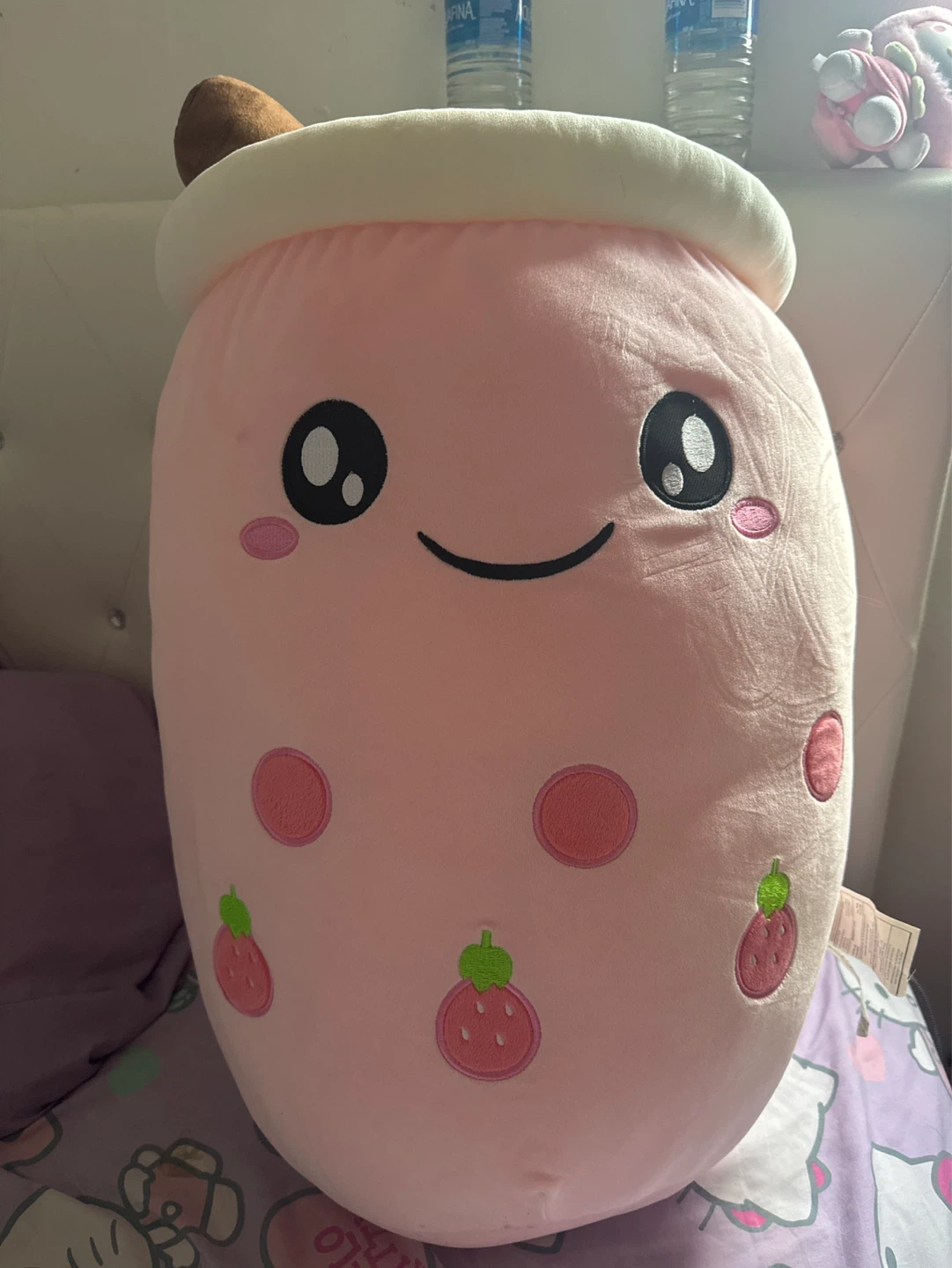 Large Pink Boba Plushie Pillow