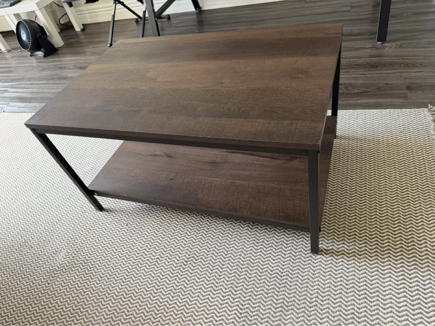 Dark Wood Coffee Table with Shelf - photo 3
