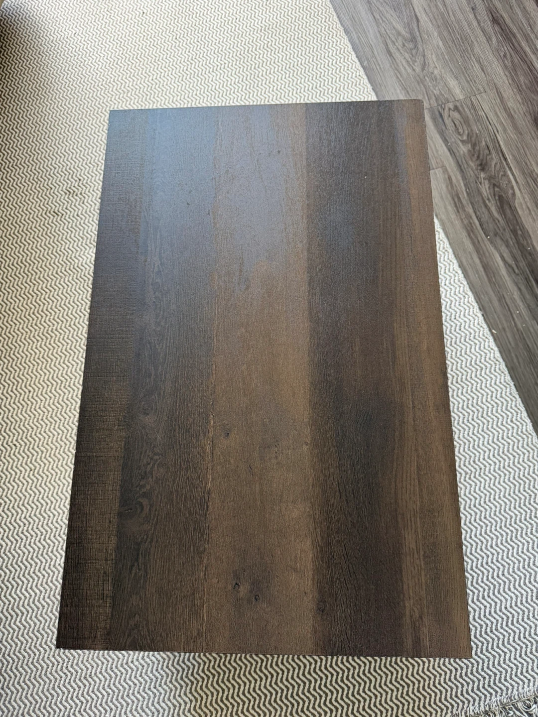 Dark Wood Coffee Table with Shelf - photo 2
