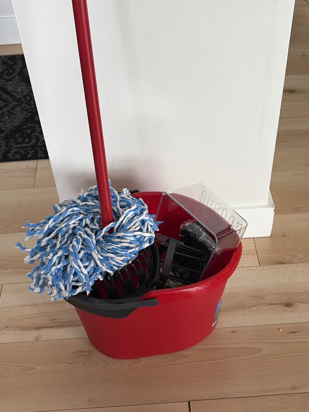 Red Mop and Bucket + kitchen organizer bundle